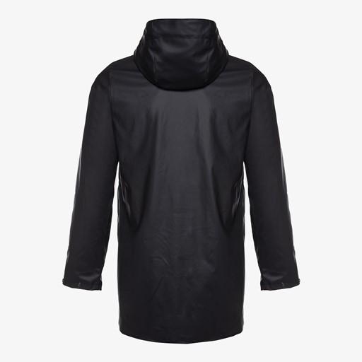 Lange gevoerde heren regenjas zwart