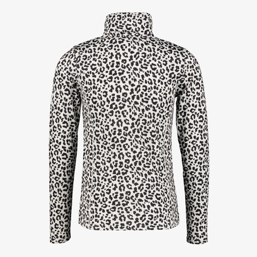 Kinder skipully met rits luipaardprint