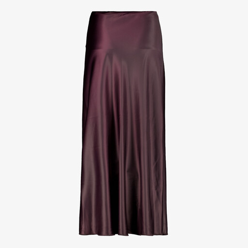 Dames maxi rok bordeauxrood