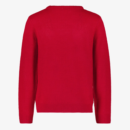 Foute kinder kersttrui met rendier rood