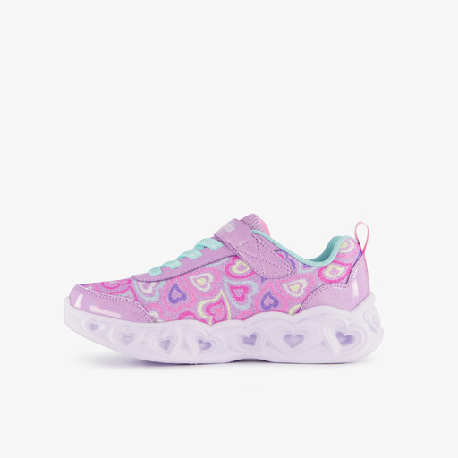 Heart Lights meisjes sneakers met lichtjes in pastelkleuren
