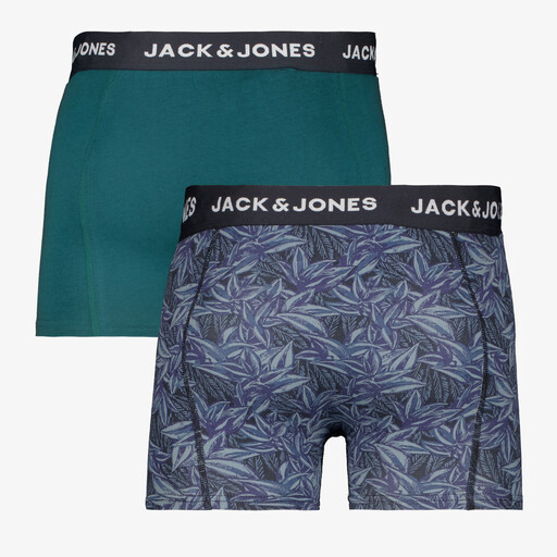 Heren boxershorts met print 2-pack blauw groen