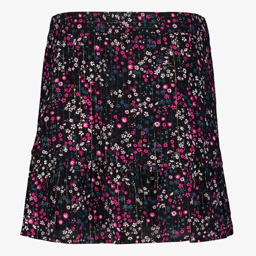 Meisjes rok bloemenprint paars