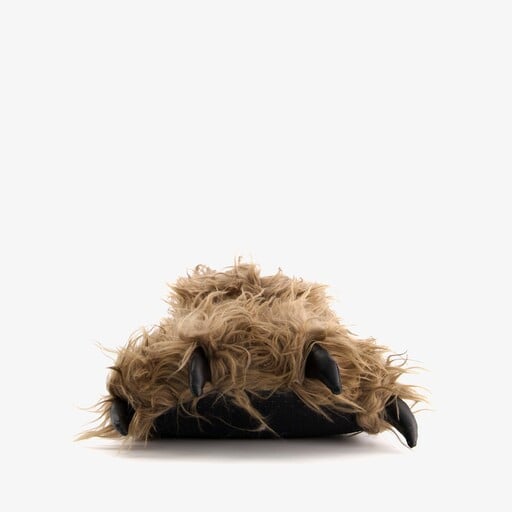 Heren pantoffels dierenpoot bruin