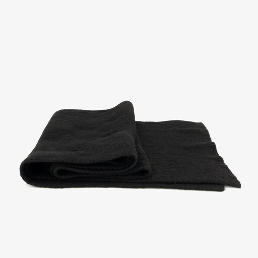 Ribgebreide dames sjaal zwart