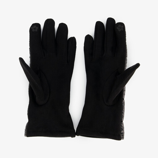 Dames PU handschoenen zwart