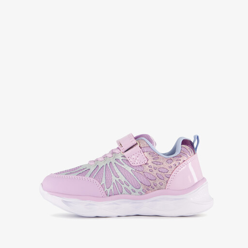 Meisjes sneakers met lichtjes en glitters paars