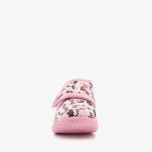Kinder pantoffels met herfst print roze
