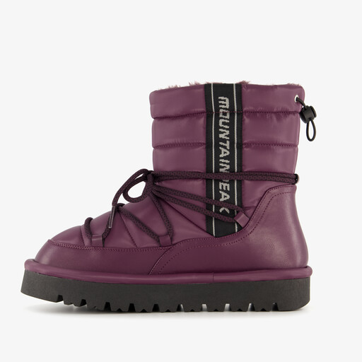 Gevoerde dames snowboots bordeauxrood