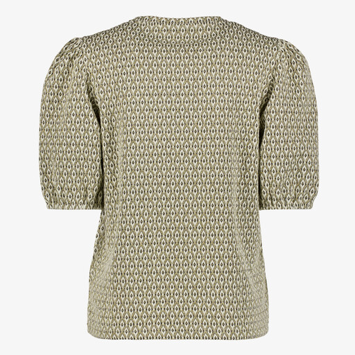 Dames shirt met pofmouwen groen