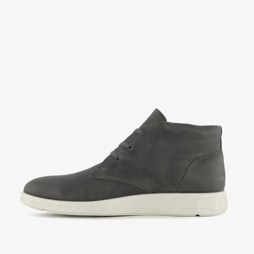 ECCO leren heren veterboots grijs