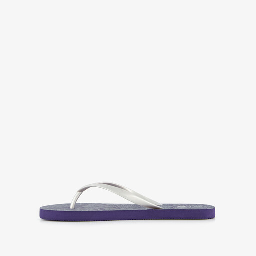 Dames teenslippers met print blauw