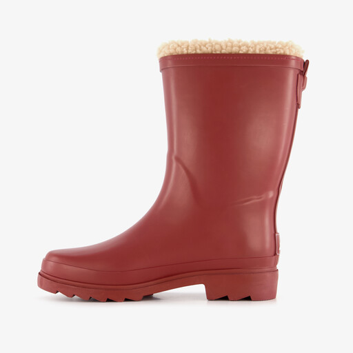 Gevoerde dames regenlaarzen rood