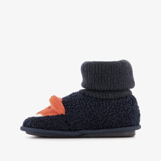 Kinder pantoffels met een vosje blauw