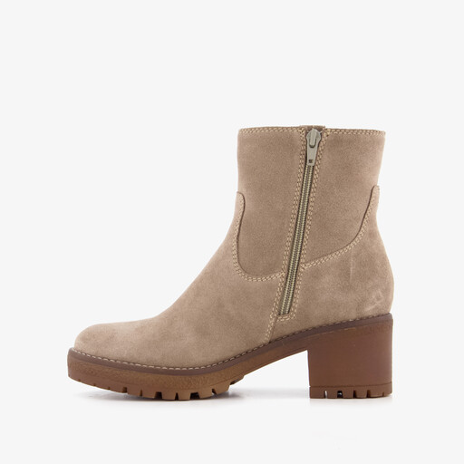 Suede dames boots beige