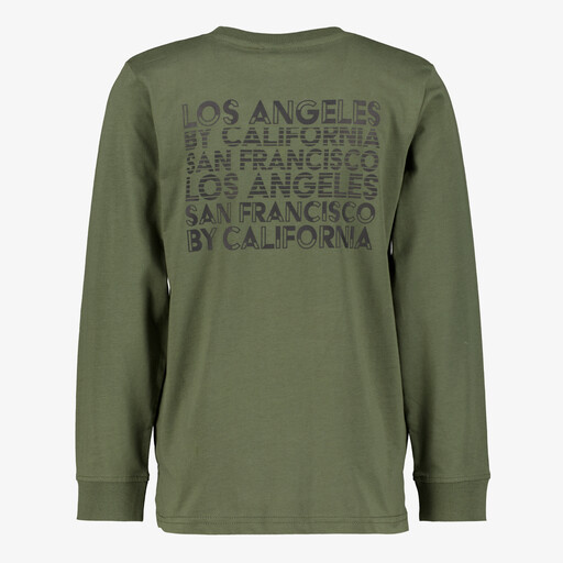 Jongens shirt Brooklynn met backprint groen