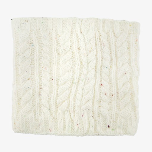 Gebreide meisjes colsjaal wit