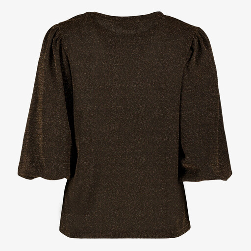 Dames party t-shirt goud zwart