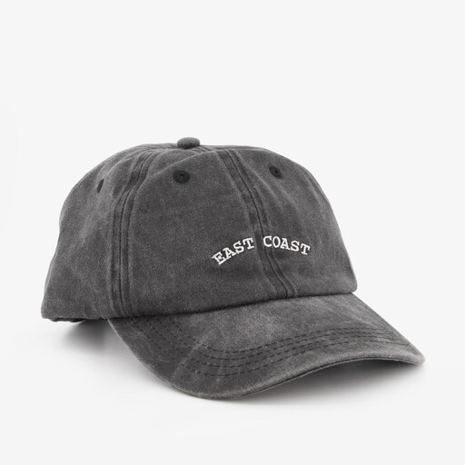 Heren pet washed grijs