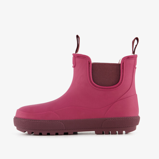Korte gevoerde kinder regenlaarzen paars