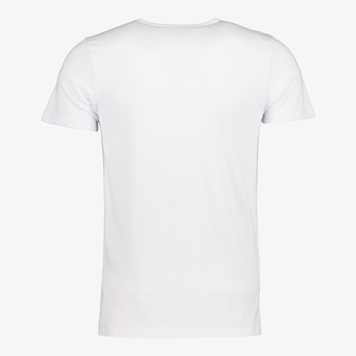 Heren T-shirt wit v-hals