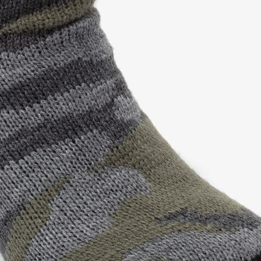 1 paar heren huissokken met antislip camouflage