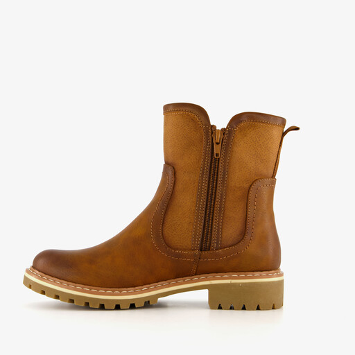 Gevoerde dames enkellaarzen bruin