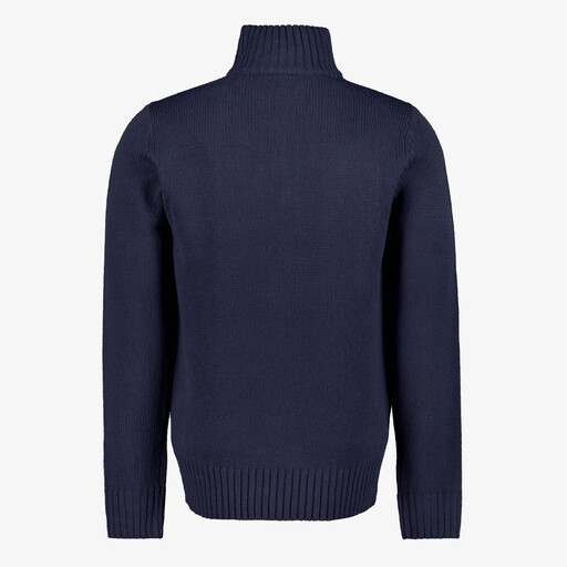 Gebreide heren coltrui blauw
