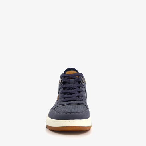 Hoge heren sneakers blauw cognac