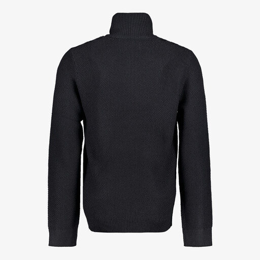 Heren trui met hoge aag blauw