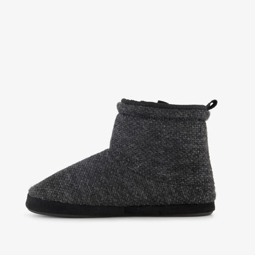 Heren sloffen zwart grijs