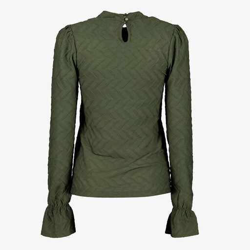 Dames blouse met structuur groen