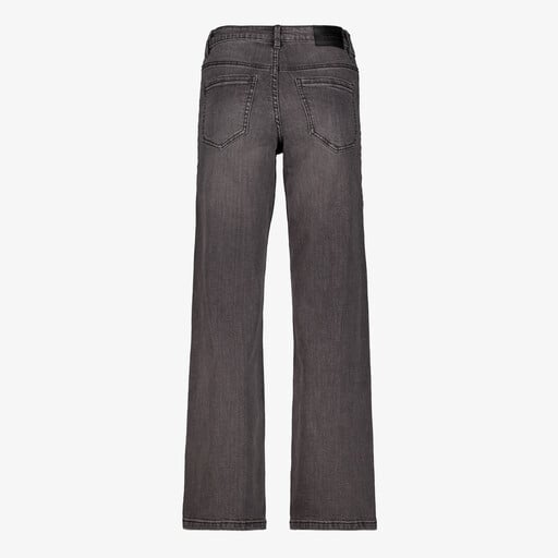 Dames wide leg jeans donkergrijs lengte 31