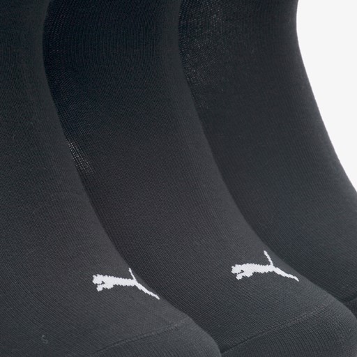 3 paar Quarter Plain sokken zwart