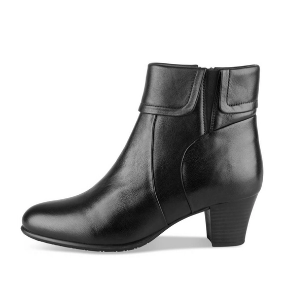 Bottines NOIR Femme CUIR motif Uni Fermeture éclair                                                                                                     MEGIS ELEGANT