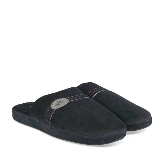 Chaussons NOIR Homme motif Uni A enfiler                                                                                                     FREECODER