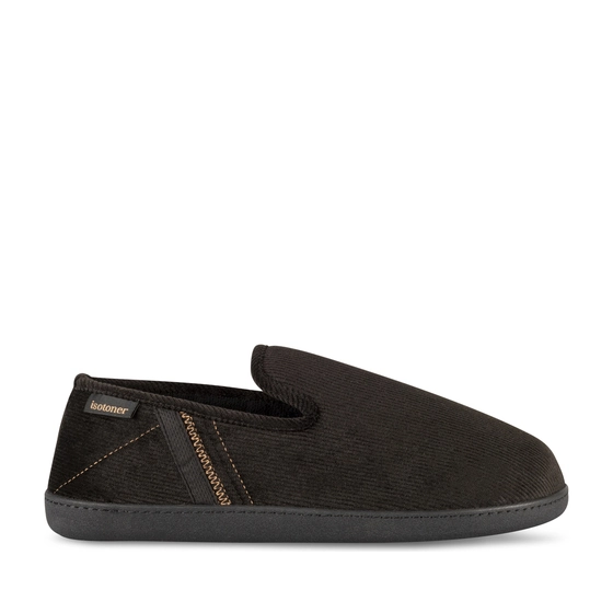 Chaussons NOIR Homme motif Uni A enfiler                                                                                                     ISOTONER