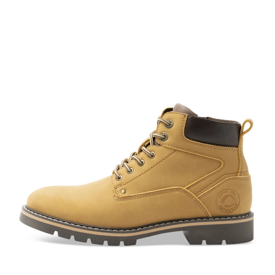 Bottines Marron Homme motif Uni Lacets + Fermeture éclair                                                                                                     PATAUGAS CUIR