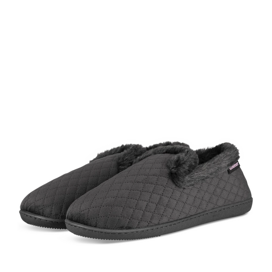 Chaussons NOIR Femme motif Uni A enfiler                                                                                                     ISOTONER