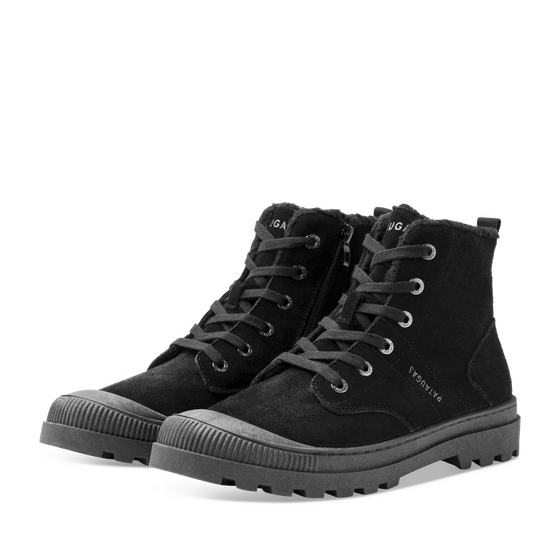 Bottines NOIR Homme CUIR motif Uni Lacets + Fermeture éclair                                                                                                     PATAUGAS CUIR