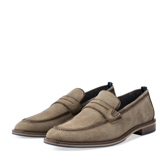 Mocassins TAUPE Homme CUIR motif Uni A enfiler                                                                                                     SAN MARINA