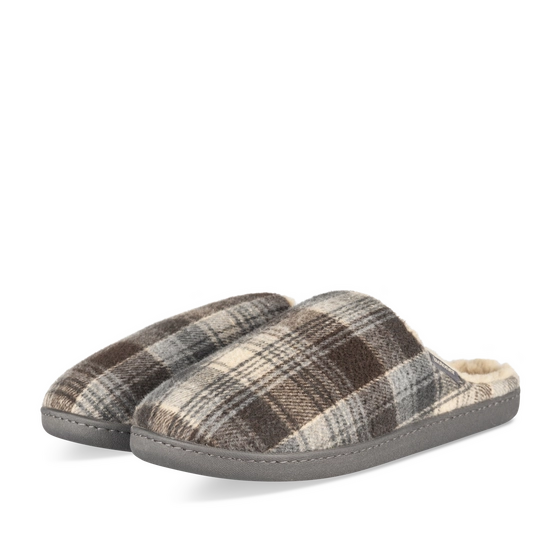 Chaussons GRIS Homme motif Uni A enfiler                                                                                                     ISOTONER