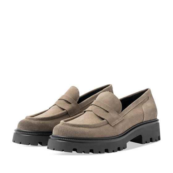 Mocassins TAUPE Femme CUIR motif Uni A enfiler                                                                                                     SAN MARINA