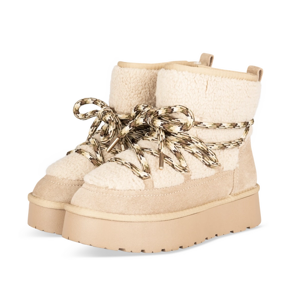 Bottines Cosy Boots BEIGE Femme motif Uni A enfiler                                                                                                     MERRY SCOTT
