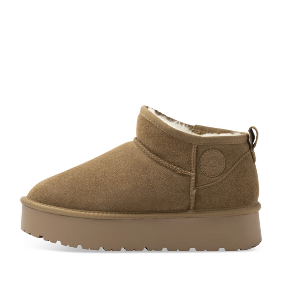 Bottines Cosy Boots COGNAC Femme motif Uni A enfiler                                                                                                     PATAUGAS CUIR