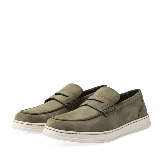 Chaussures bateau VERT Homme motif Uni A enfiler                                                                                                     PATAUGAS