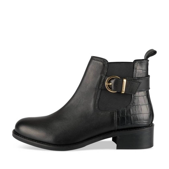 Bottines NOIR Femme CUIR Boucle                                                                                                     MEGIS ELEGANT