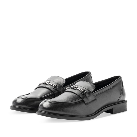 Mocassins NOIR Femme CUIR motif Uni A enfiler                                                                                                     SAN MARINA