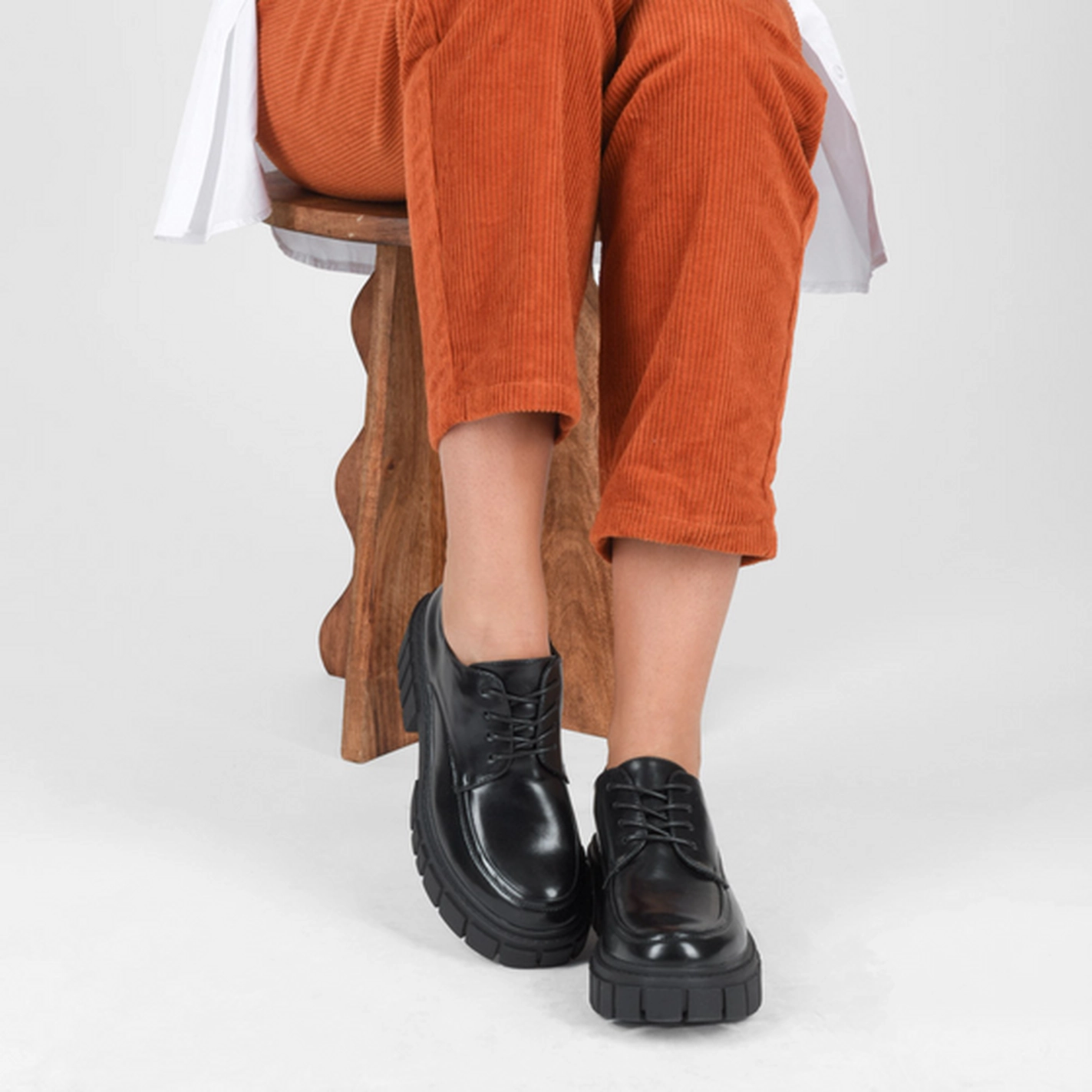 Derbies NOIR Femme motif Uni Lacets                                                                                                     MERRY SCOTT