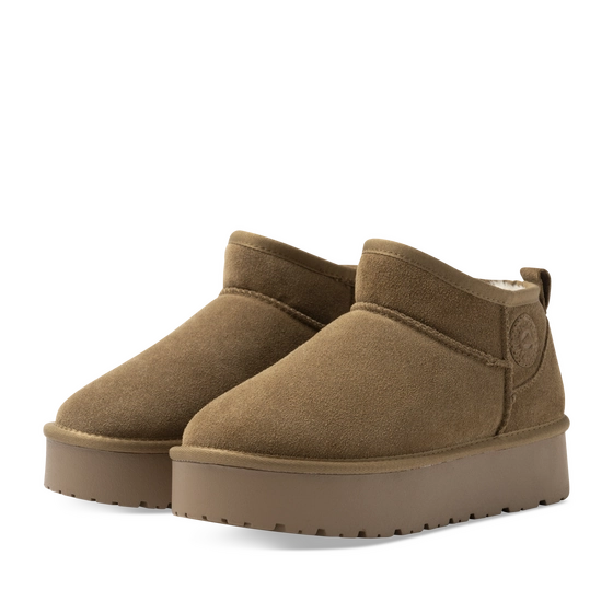 Bottines Cosy Boots COGNAC Femme motif Uni A enfiler                                                                                                     PATAUGAS CUIR